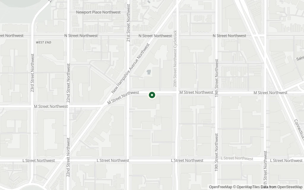 Map of the area around the office at 2050 M Street NW Washington, DC 20036