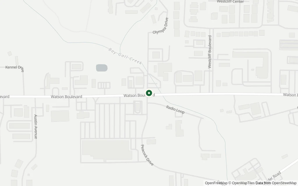 Map of the area around the office at 2054 Watson Boulevard, Warner Robins, GA 31093