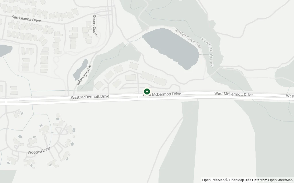 Map of the area around the office at 1772 W McDermott Dr Allen, TX 75013
