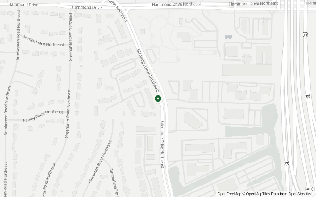 Map of the area around the office at 5887 Glenridge Dr Suite 230, Sandy Springs, GA 30328