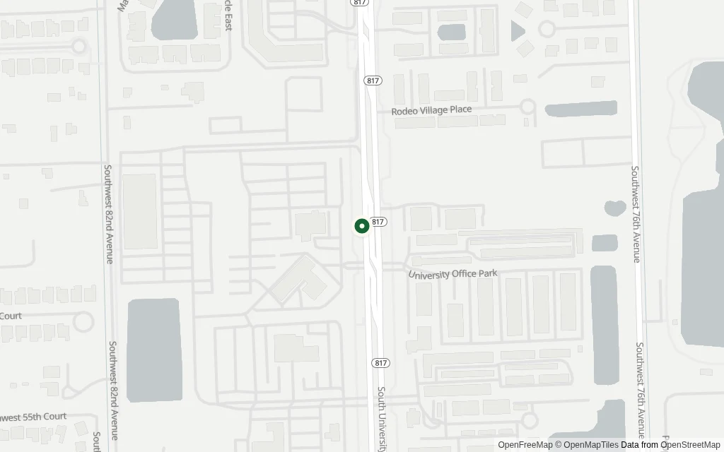 Map of the area around the office at 5400 South University Drive, Suite 308, Davie, FL 33328
