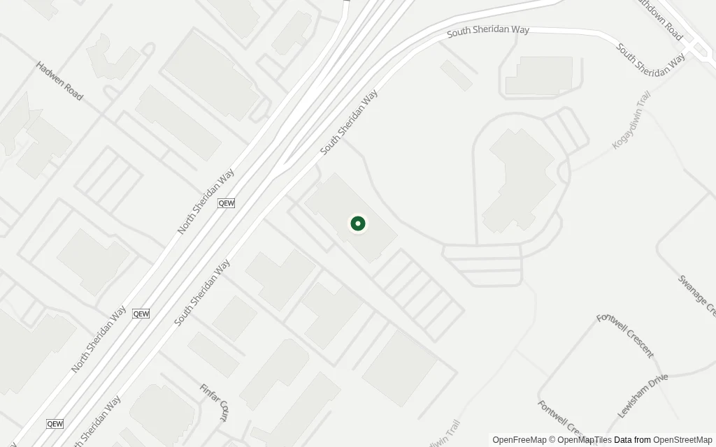Map of the area around the office at 2200 S Sheridan Way, Mississauga, ON L5J 2M4
