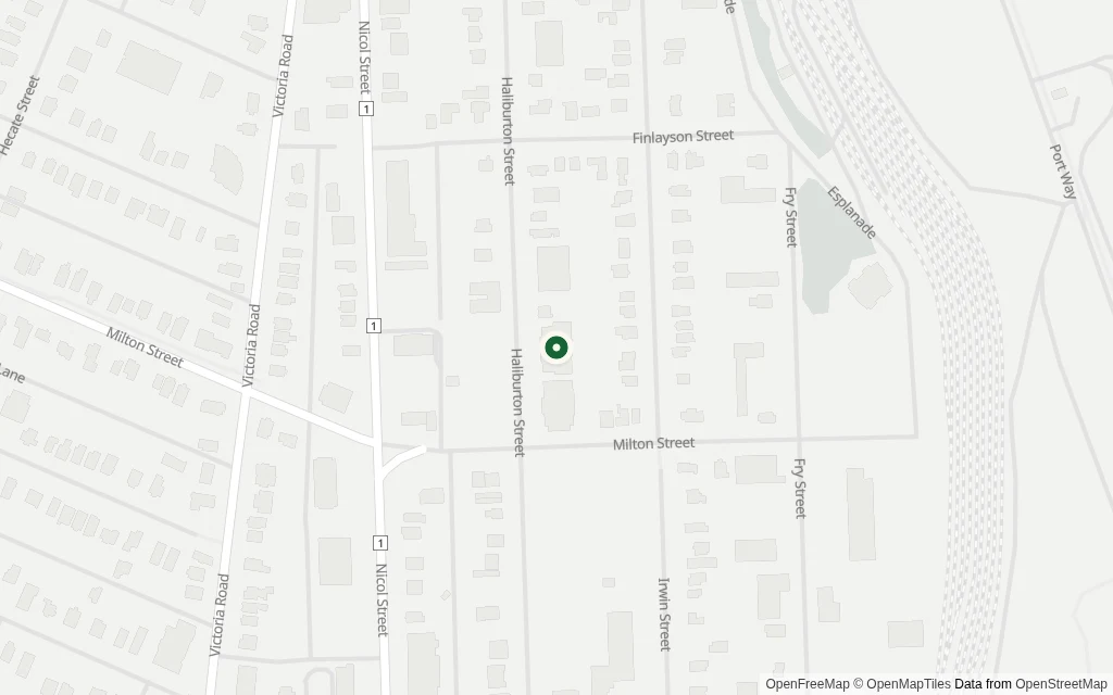 Map of the area around the office at 135 Haliburton St #306 Nanaimo, BC V9R 4V9