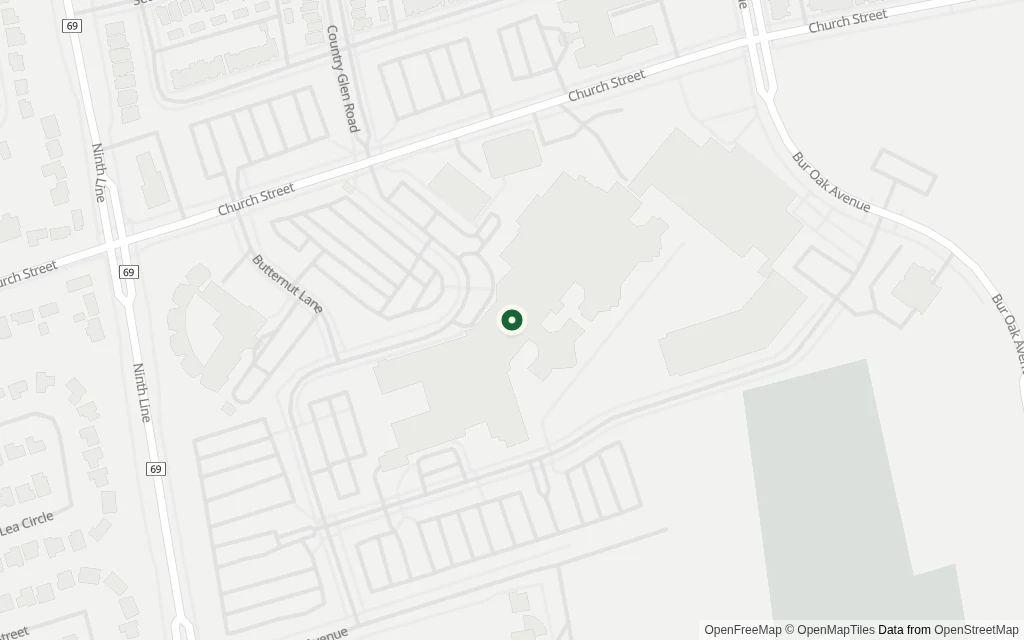 Map of the area around the office at 381 Church Street Markham, ON L3P 7P3
